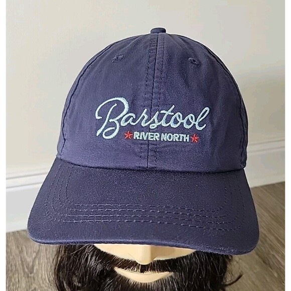 Barstool Sports River North Stanton & Bowery Baseball Cap Hat Navy Strapback - Picture 1 of 8